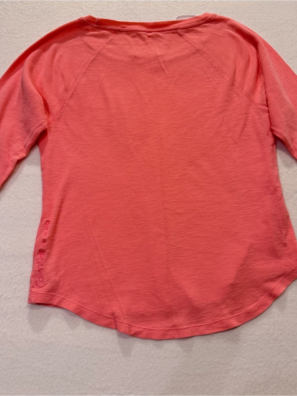 Calvin Klein Coral Long Sleeve Raglan Top